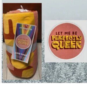Target Pride Let Me Be Perfectly Queer Beach/Bath Towel 60" Diameter NWT